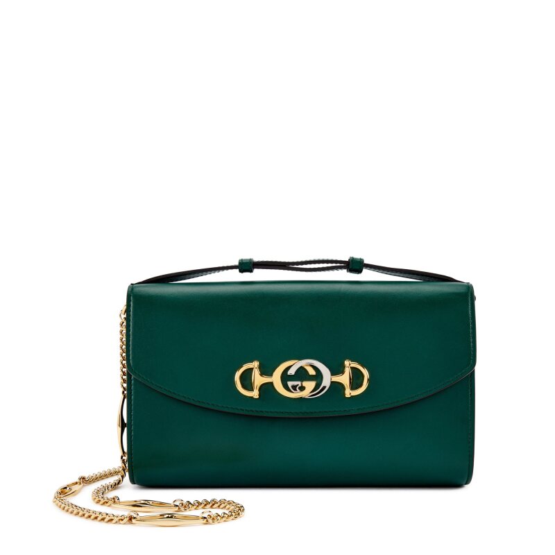 Gucci Red and Green Metallic Calfskin Mini Trapuntata Dome Shoulder Bag Gold and Silver Hardware