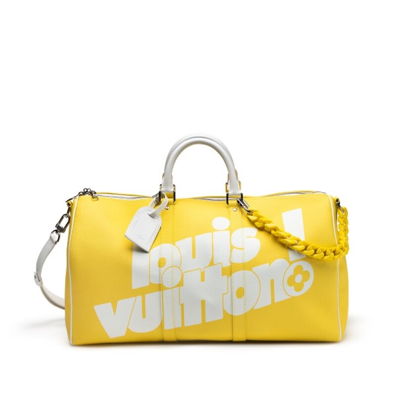 Louis Vuitton Virgil Abloh Pink And Blue Monogram Illusion Leather Keepall  Bandoulière 50 Silver Hardware, 2022 Available For Immediate Sale At  Sotheby's