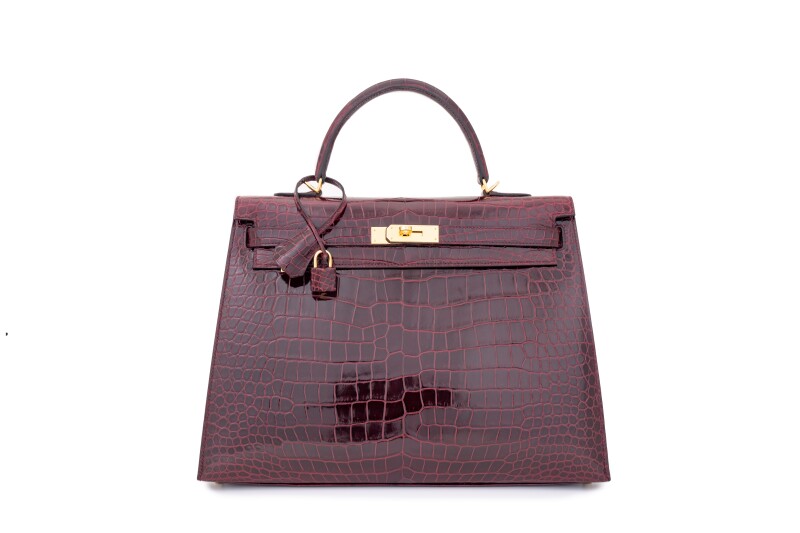 Hermès Hermès, Bordeaux, Crocodile Kelly 35 Available For Immediate Sale At  Sotheby's