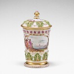 A Meissen beaker and cover, Circa 1725 