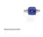 TAFFIN | SAPPHIRE AND DIAMOND RING AND DIAMOND ETERNITY BAND