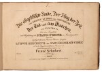 F. Schubert. Volume of first and early editions of songs, opp.1-8, 12-14, and 20, five editions with control marks