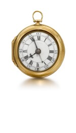 A gold pair cased cylinder watch no. 1578 with centre seconds, Arthur Dobson, London, circa 1748