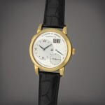 Lange 1, Reference 101.002 | A yellow gold wristwatch with digital date display and power reserve indication | Circa 1995 | 朗格 | Lange 1 型號101.002 | 黃金腕錶備數字日期及動力儲存顯示，製作年份約1995