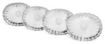  A SET OF FOUR GEORGE II SILVER STRAWBERRY DISHES, JOHN BARBE, LONDON, 1737