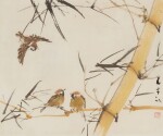 Chen Wen Hsi 陳文希 | Three sparrows with bamboo 竹上三麻雀