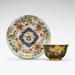 A rare Meissen teabowl and saucer, Circa 1725-30