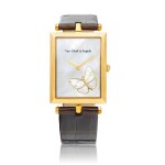Lady Arpels Papillon Rectangular | A yellow gold and diamond-set wristwatch with mother-of-pearl dial, Circa 2000 | 梵克雅寶 | Lady Arpels Papillon Rectangular | 黃金鑲鑽石腕錶，備珠母貝錶盤，約2000年製