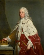 ANDREA SOLDI | Portrait of Robert Montagu, 6th Earl and 3rd Duke of Manchester (1710-62), three-quarter-length, wearing State robes, with a ducal coronet