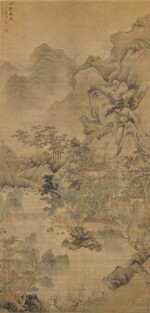 Wu Chang (17th Century) 吳昌 | Spring Landscape 洞壑春深圖