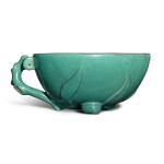 A Yixing turquoise-enameled 'peach' cup, 19th / 20th century