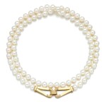  TIFFANY & CO. | CULTURED PEARL AND DIAMOND NECKLACE