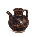 A Jizhou tortoiseshell-glazed ewer, Song dynasty 宋 吉州窰玳瑁釉執壺