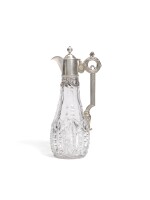A silver-mounted cut-glass decanter, 4th Artel, Moscow, 1908-1917