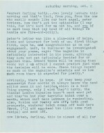 Sylvia Plath | Typed letter signed, to Ted Hughes, discussing their poetry, 6 October 1956