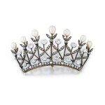 Boucheron, a natural pearl and diamond 'Crown' brooch