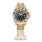 ROLEX | GMT-MASTER II REF 116758SA, A 18K YELLOW GOLD, DIAMOND AND SAPPHIRE-SET AUTOMATIC CENTER SECONDS WRISTWATCH WITH DATE AND BRACELET CIRCA 2007