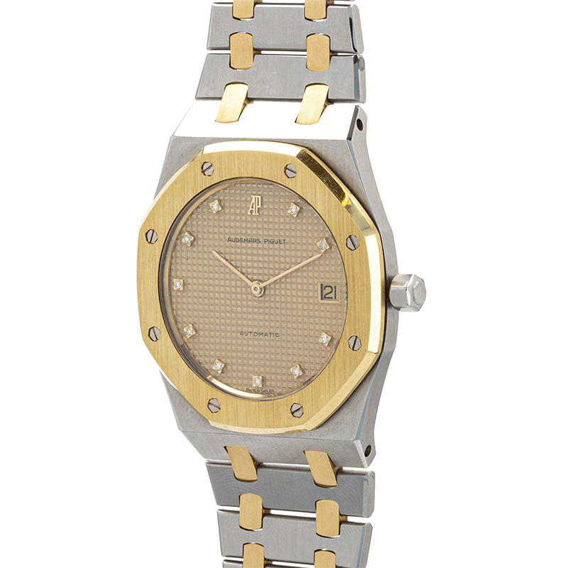 Royal Oak, Ref. 5402SA    Montre bracelet en acier, or jaune et sertie de diamants avec date et bracelet |  Stainless steel, yellow gold and diamond-set wristwatch with date and bracelet    Vers 1979 |  Circa 1979
