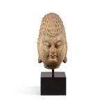 A monumental stone head of a Boddhisattva Possibly Song dynasty | 或宋 石雕菩薩首像