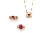 Group of Ruby and Diamond Jewellery | 梵克雅寶 | 紅寶石 配 鑽石 珠寶首飾一組