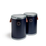 Navy Cardboard and Steel Saddle Boxes