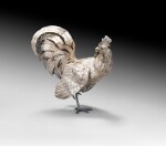 A large silver rooster, probably Germany, circa 1900, British import mark for Berthold Müller | Grand coq en argent, probablement Allemagne, vers 1900, poinçon d'importation anglais pour Berthold Müller