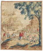 ‘Fishing Harbour’, An English Genre Tapestry, London, possibly Chabaneix workshop, 18th century