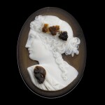 Circle of Nicola Morelli (1771-1838), Italian, Rome, first third 19th century | Cameo with a Bust of a Bacchante