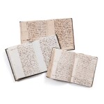 Manuscrits autographes, datant des premiers mois d'exil en Angleterre puis en Italie, 1830-1831.