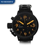 REFERENCE 5055 FLIGHTDECK A LARGE BLACK-COATED STAINLESS STEEL AUTOMATIC CHRONOGRAPH WRISTWATCH WITH DATE, CIRCA 2007