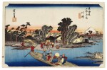 UTAGAWA HIROSHIGE I (1797–1858), KAWASAKI: THE ROKUGÔ FERRY (KAWASAKI, ROKUGÔ  WATASHIBUNE) | EDO PERIOD, 19TH CENTURY 