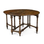 A Charles II oak gateleg table, circa 1680