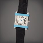 Reference 2685 Tank Chinoise | A platinum and diamond-set square shaped wristwatch, Circa 2005 | 卡地亞 型號 2685 Tank Chinoise 鉑金及鑽石方形腕錶，製作年份約 2005