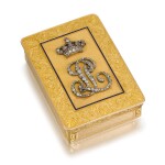 A jewelled gold and enamel Royal presentation snuff box, Alexandre-Raoul Morel, Paris, circa 1835