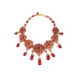 Frances Patiky Stein's Collection: One Red Gripoix Necklace, Circa 1970