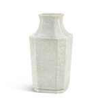 A Ge-type octagonal vase, Seal mark and period of Daoguang 清道光 仿哥釉八方瓶 《大清道光年製》款
