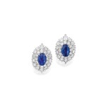 Van Cleef & Arpels [梵克雅寶] | Pair of Sapphire and Diamond Earclips [藍寶石配鑽石耳環一對]