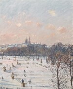 Le Jardin des Tuileries, effet de neige