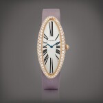 Baignoire Allongée, Reference 2515 | A pink gold and diamond-set wristwatch, Circa 2000 | 卡地亞 | Baignoire Allongée 型號2515 | 粉紅金鑲鑽石腕錶，約2000年製