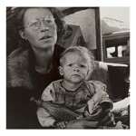 DOROTHEA LANGE | MOTHER AND BABY OF FAMILY ON THE ROAD, TULELAKE, SISKIYOU COUNTY, CALIFORNIA