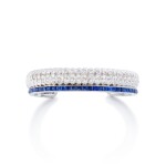 Bracelet jonc saphirs et diamants | Sapphire and diamond bangle-bracelet