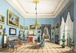 E. HACKERT | Salon bleu et ébène at the Château de Sagan | Salon bleu et ébène du château de Sagan