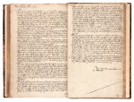 Sir Walter Ralegh | Manuscript commonplace book owned, annotated and signed by Ralegh