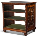 A VICTORIAN MAHOGANY DOUBLE-SIDED LIBRARY FOLIO STAND, CIRCA 1850