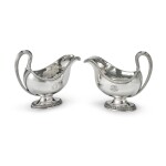 A PAIR OF GEORGE III SILVER SAUCE BOATS, PARKER & WAKELIN, LONDON, 1772