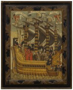 SPANISH PROVINCIAL SCHOOL, CIRCA 1700 | The Virgin at the helm of the Ship of Life, interceding for the souls of the clergy