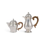 A Hungarian Silver Coffee Pot and Hot Milk Jug, Late 18th Century