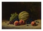  ALBERT FRANCIS KING | STILL LIFE WITH MELON, PEACHES AND GRAPES