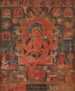 A paubha depicting Avalokiteshvara,  Nepal, circa 1300
