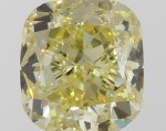 A 1.01 Carat Fancy Yellow Cushion-Cut Diamond, SI1 Clarity
